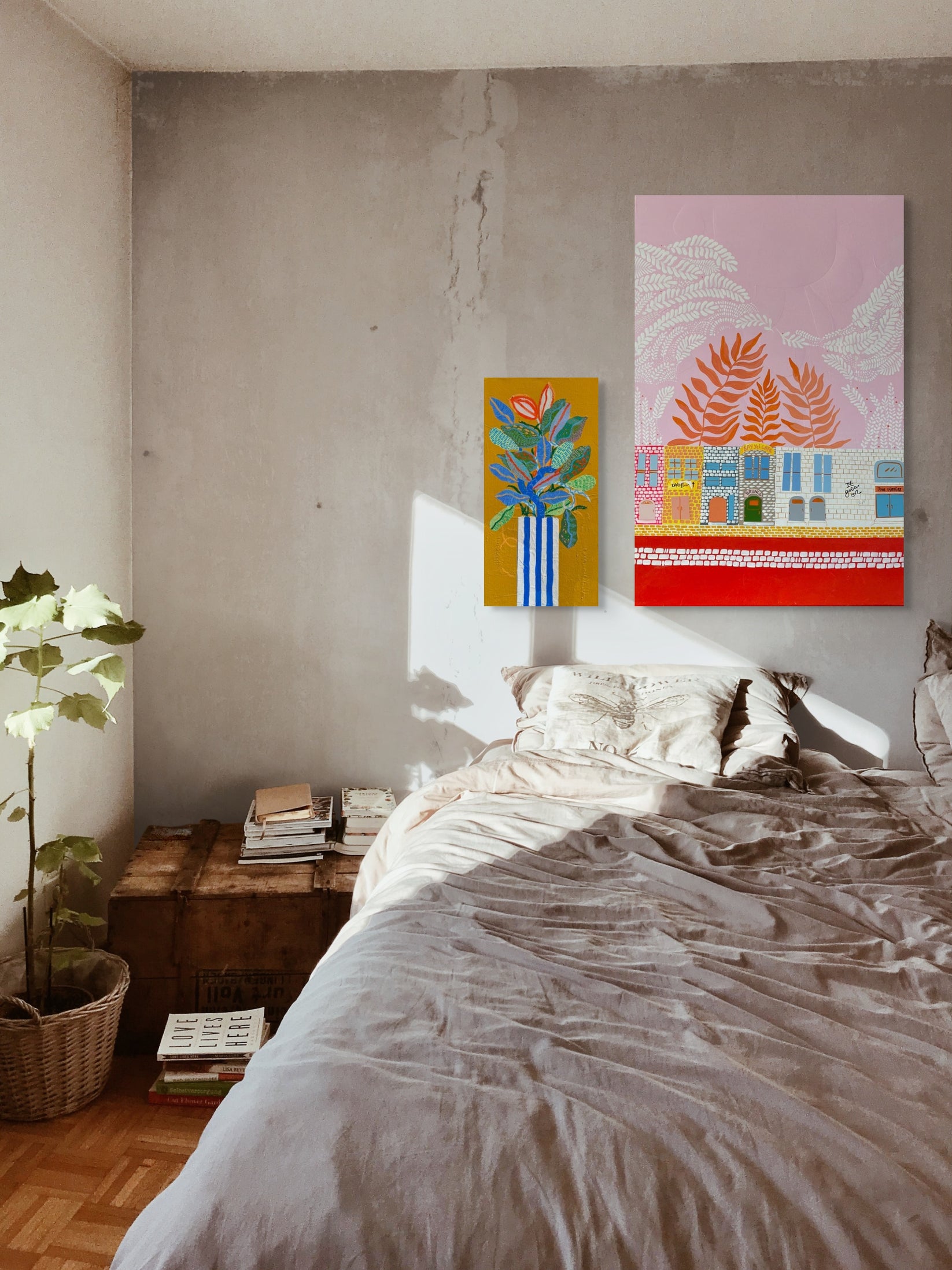 Striped Vase Full Heart